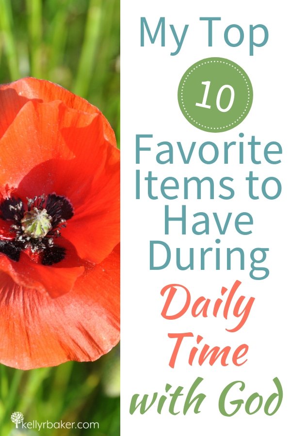 If there’s anything in this life that makes me feel grounded, it’s having a Daily Time with God. Here are my top 10 favorite items to have during my Daily Time with God. #ThrivingInChrist #DailyTime #godtime #quiettime #devotional #bible #God #spiritualgrowth 
