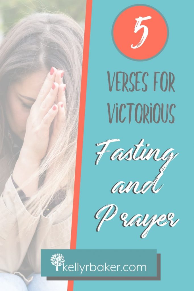 Pin this post with the title 5 Verses for Victorious Fasting and Prayer.