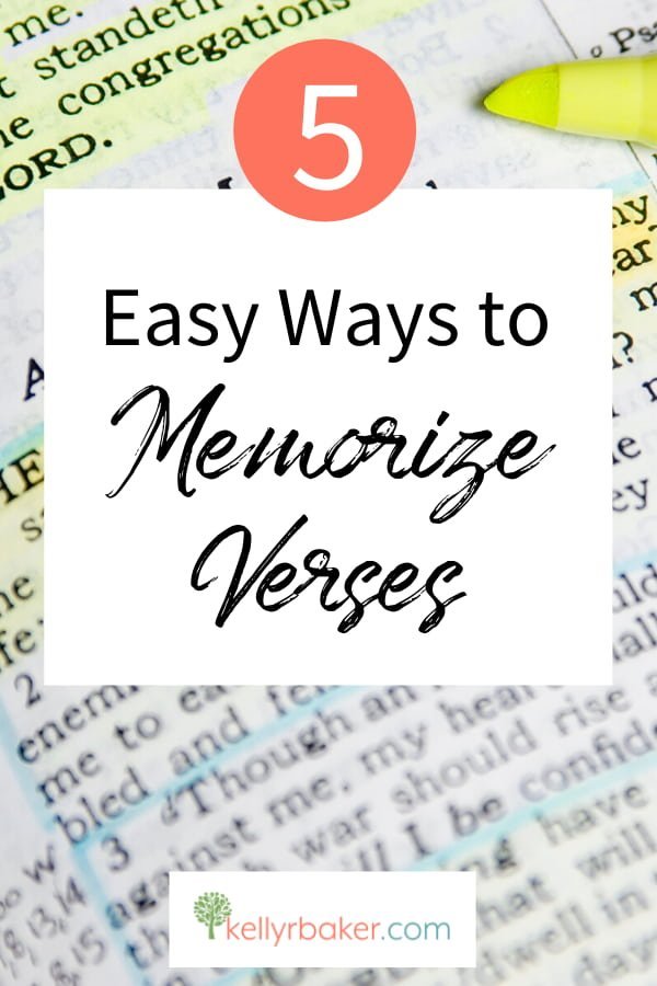 Pin this post with the title 5 Easy Ways to Memorize Verses.