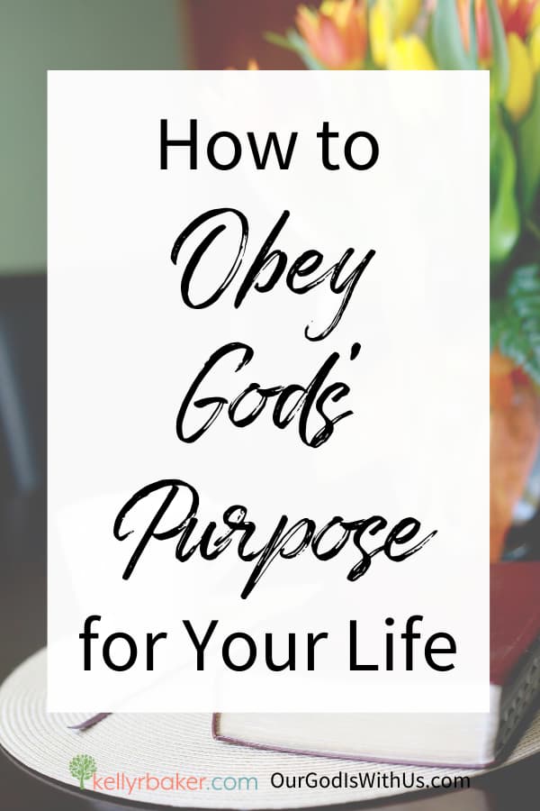 Pin this post with the title How to Obey God's Purpose for Your Life.